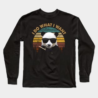 Bamboo Bliss Chic Tee for Those Who Adore Panda Munching Long Sleeve T-Shirt